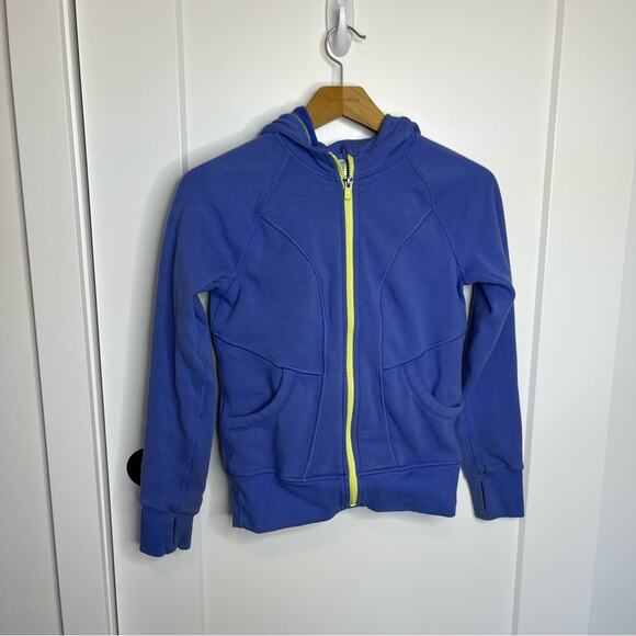 Athleta Girl Purple Full Zip Hooded Track Jacket Size Medium 8-10 - Picture 1 of 7